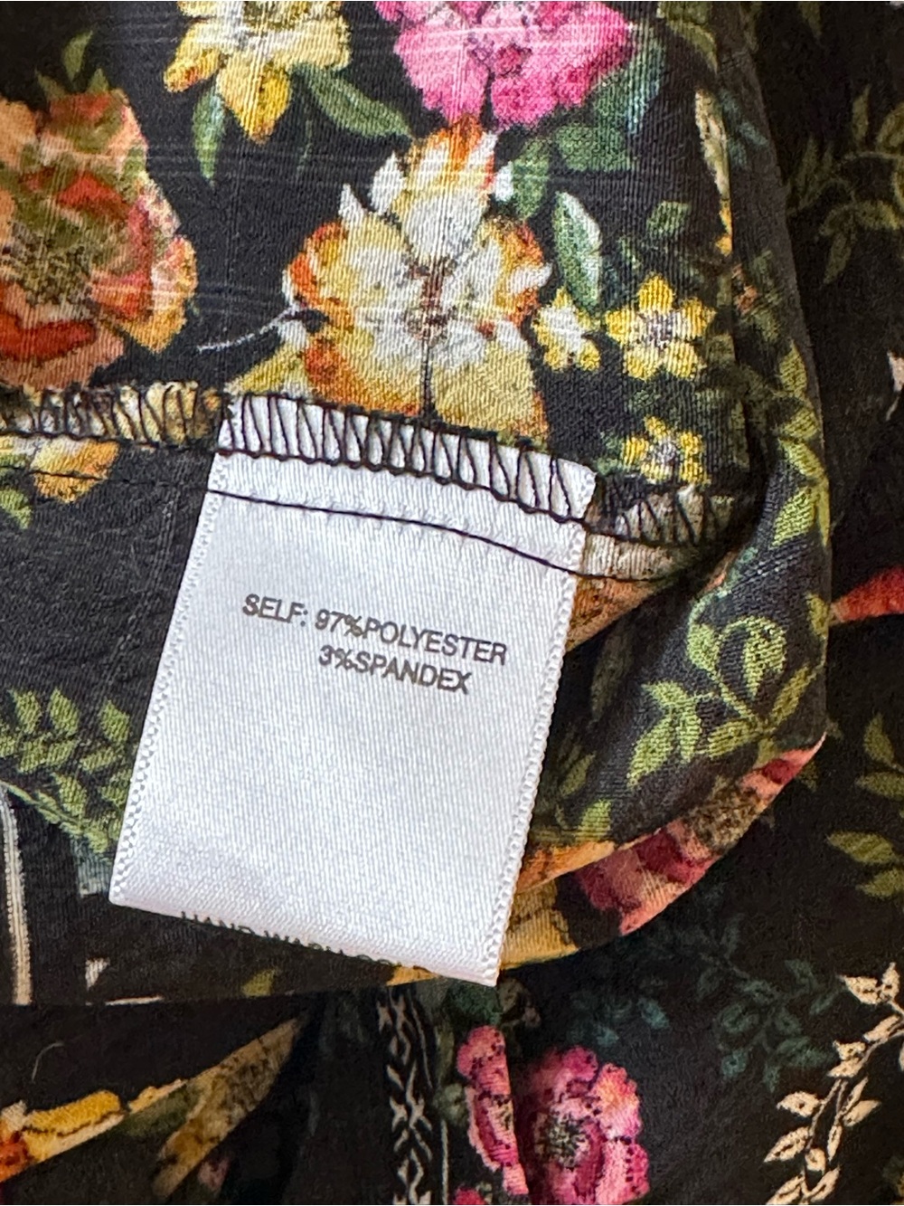 Rose & Olive Black Floral Boho Tunic Peasant Blouse - Picture 6 of 10